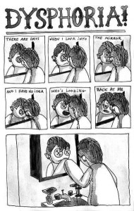 Dysphoria! There are days when I look into the mirror and I have no idea who's looking back at me.